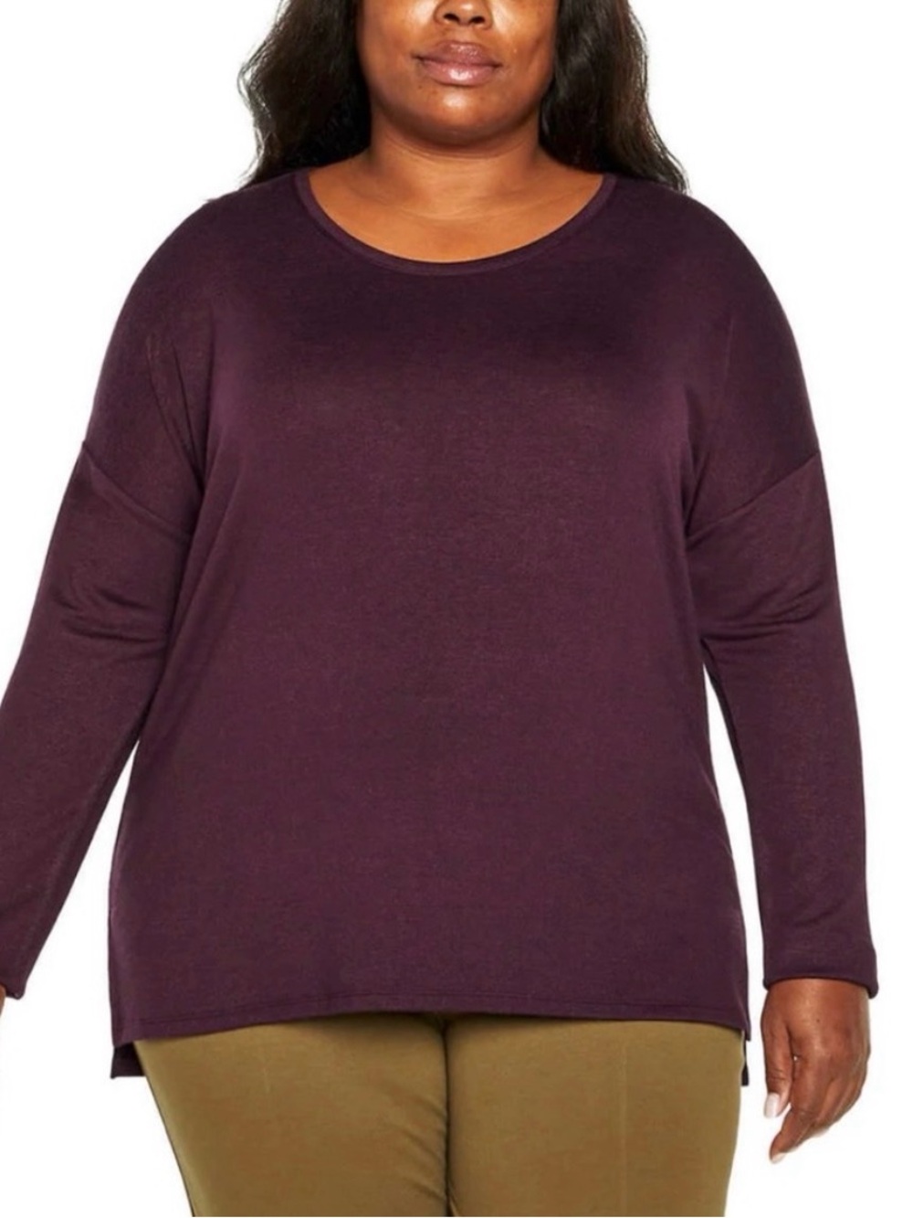 Banana Republic Women's Soft Knit Long Sleeve Sweater Top Size XL Purple New